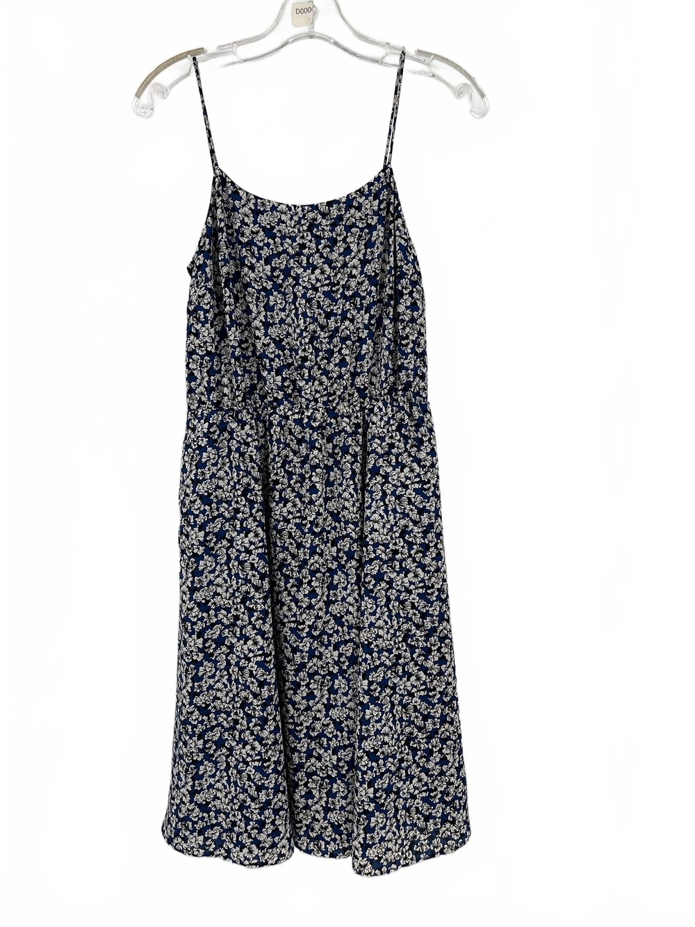 J. Crew White Blue Mini Dress Floral Pockets | Womens 0
